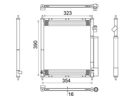 Радiатор кондицiонера MAHLE / KNECHT AC 387 000S