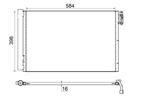 Радiатор кондицiонера MAHLE / KNECHT AC 413 001S