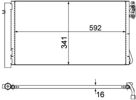 Радіатор кондиціонера BMW 3 (E90/E91)/X1 (E84) 2.0-3.0D 04-15 MAHLE / KNECHT AC 414 001S