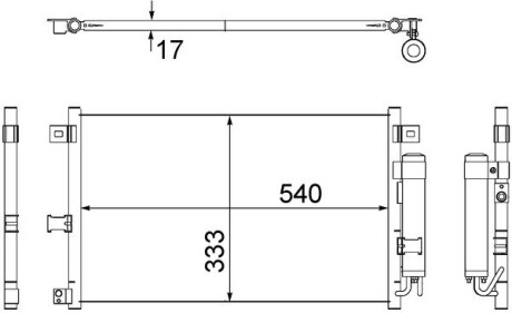 Радiатор кондицiонера MAHLE / KNECHT AC 507 000S