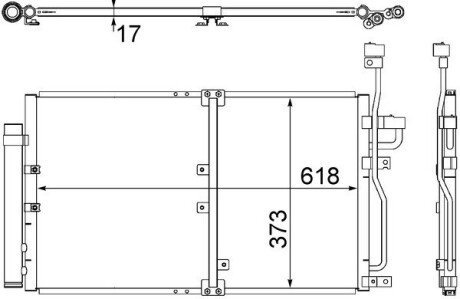 Радiатор кондицiонера MAHLE / KNECHT AC 510 000S