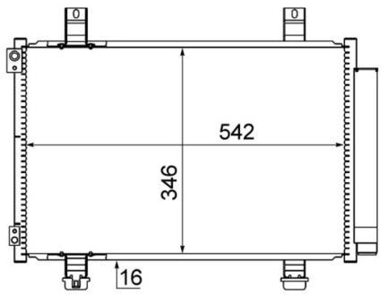 Радiатор кондицiонера MAHLE / KNECHT AC 611 000S