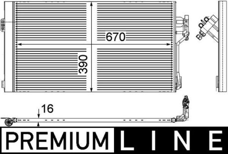 Радiатор кондицiонера MAHLE / KNECHT AC 761 000P