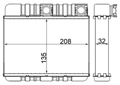 Радіатор пічки E46/X3(E83) 2.0D-3.0D 98-11 MAHLE / KNECHT AH 87 000S