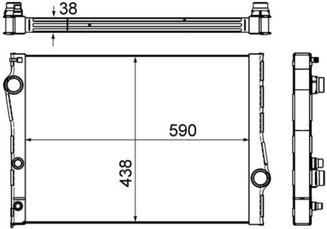 Радіатор охолодження MAHLE / KNECHT CR 1049 000S