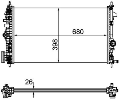 Радіатор охолодження MAHLE / KNECHT CR 1103 000P