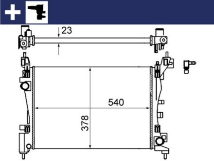 Радіатор охолодження MAHLE / KNECHT CR 1121 000S