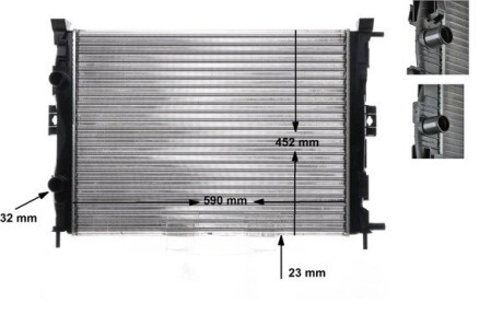 Радіатор охолодження MAHLE / KNECHT CR 1690 000S