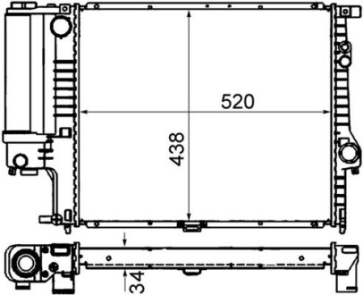 Радіатор охолодження MAHLE / KNECHT CR 244 001S