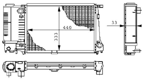 Радіатор охолодження двигуна E36/E34 1.6-1.9 89-00 MAHLE / KNECHT CR 264 000S