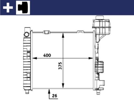 Радіатор охолоджування MAHLE / KNECHT CR 322 000S