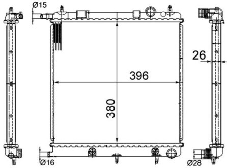 Радіатор охолодження MAHLE / KNECHT CR 556 000S