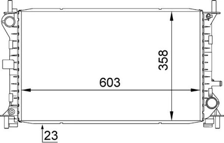 Радіатор охолодження MAHLE / KNECHT CR 627 000S