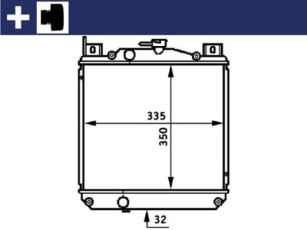 Радіатор охолодження MAHLE / KNECHT CR 655 000S