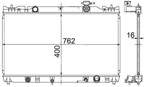 Радіатор охолодження MAHLE / KNECHT CR 742 000S