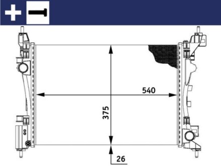 Радіатор охолодження MAHLE / KNECHT CR 773 000S