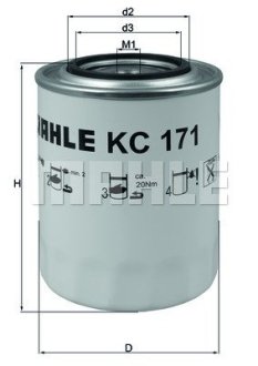 Топливный фильтр MAHLE / KNECHT KC171