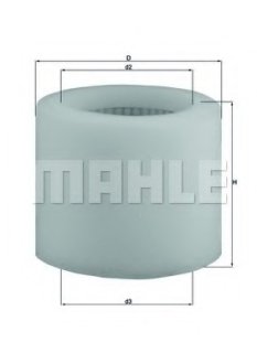 Воздушный фильтр MAHLE / KNECHT LX123 (фото 1)