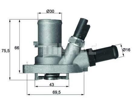 Термостат Behr G.1016.88 FIAT/ FORD MAHLE / KNECHT TI14988 (фото 1)