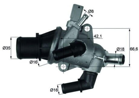 Термостат, охлаждающая жидкость MAHLE / KNECHT TI 158 83 (фото 1)