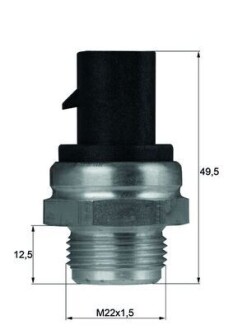 Термовыключатель, вентилятор радиатора MAHLE / KNECHT TSW 12D (фото 1)