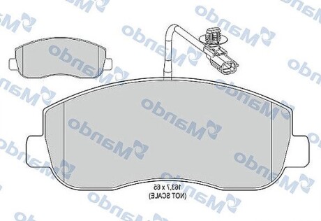 Комплект гальмівних колодок MANDO MBF015042