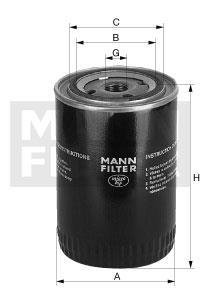 Фильтр, Гидравлическая система привода рабочего оборудования MANN W1254/2X