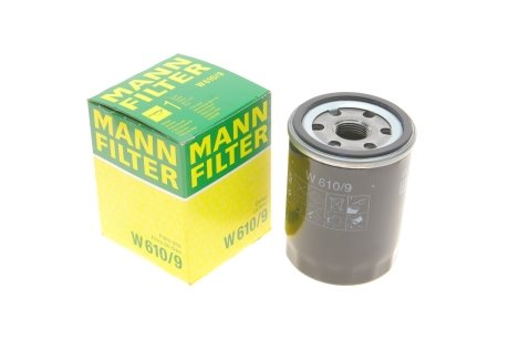 Фільтр масляний двигуна (вир-во) MANN W 610/9 (фото 1)