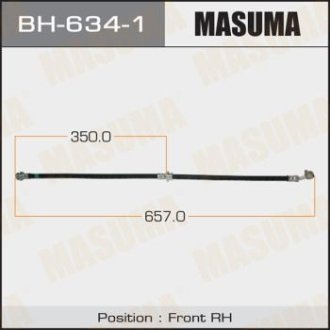 Шланг тормозной (BH-634-1) MASUMA BH6341 (фото 1)