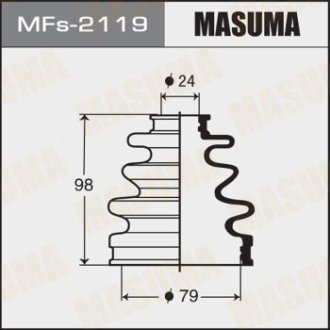 Пыльник ШРУСа наружного Mazda 6 (12-) / Toyota Corolla (00-06), Prius (00-05) силикон (MFs-2119) MASUMA MFs2119 (фото 1)