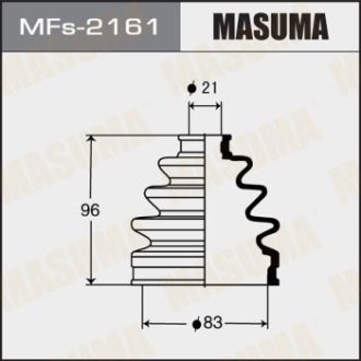 Пыльник ШРУСа (силикон)HONDA CR-V III (07-12), HYUNDAI GRANDEUR (05-11), KIA SPORTAGE (06-11) (MFs-2161) MASUMA MFs2161