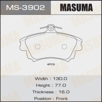 Колодки тормозные (MS-3902) MASUMA MS3902 (фото 1)