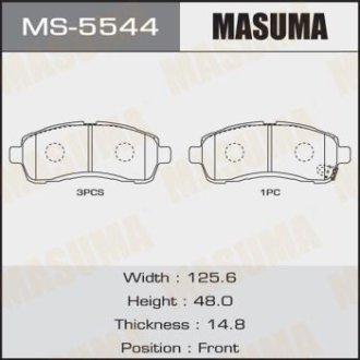 Колодки тормозные (MS-5544) MASUMA MS5544 (фото 1)