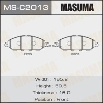 Колодки тормозные передн Infinity QX60/ Nissan Murano, Pathfinder (13-) (MS-C2013) MASUMA MSC2013 (фото 1)