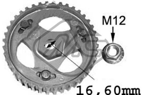 Шестерня ТНВД Renault Clio, Espase 1.9 (97-) METALCAUCHO 05623