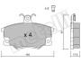 Комплект гальмівних колодок (дискових) METELLI 22-0030-1 (фото 1)