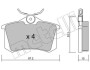 Комплект гальмівних колодок (дискових) METELLI 22-0100-0 (фото 1)