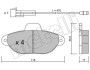 Комплект гальмівних колодок з 4 шт. дисків METELLI 22-0159-0 (фото 1)