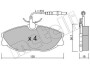 Комплект гальмівних колодок (дискових) METELLI 22-0214-0 (фото 8)