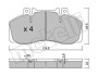 Комплект гальмівних колодок (дискових) METELLI 22-0267-0 (фото 1)