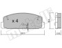 Комплект гальмівних колодок (дискових) METELLI 22-0302-1 (фото 2)