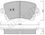 Комплект гальмівних колодок (дискових) METELLI 22-0554-2 (фото 1)