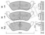 Комплект гальмівних колодок (дискових) METELLI 22-0625-0 (фото 1)