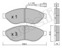 Комплект гальмівних колодок (дискових) METELLI 22-0708-0 (фото 1)