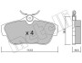 Комплект гальмівних колодок (дискових) METELLI 22-0712-0 (фото 1)