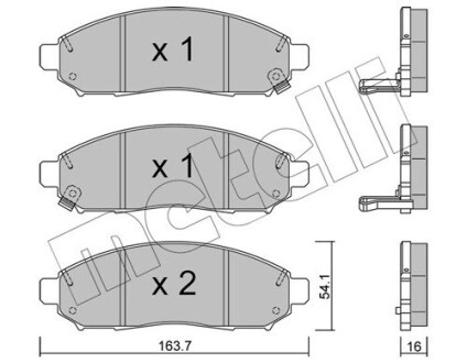 Колодки гальмівні передні METELLI 22-0743-1