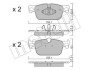 Комплект гальмівних колодок (дискових) METELLI 22-1119-0 (фото 1)