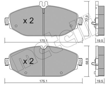 Комплект гальмівних колодок (дискових) METELLI 22-1132-0 (фото 1)