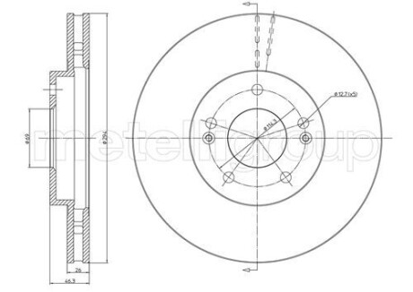 Тормозной диск METELLI 23-0593C