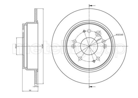 Тормозной диск METELLI 23-1117C